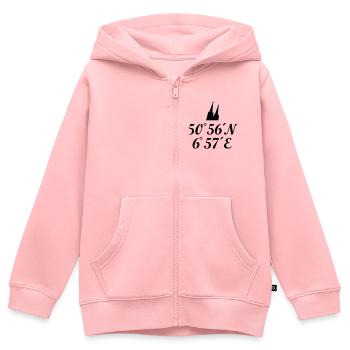 Köln Kölner Dom Koordinaten - Kinder Premium Organic Zip Hoodie - Rosa - Vorne - AI Model Kid Female (0cm)