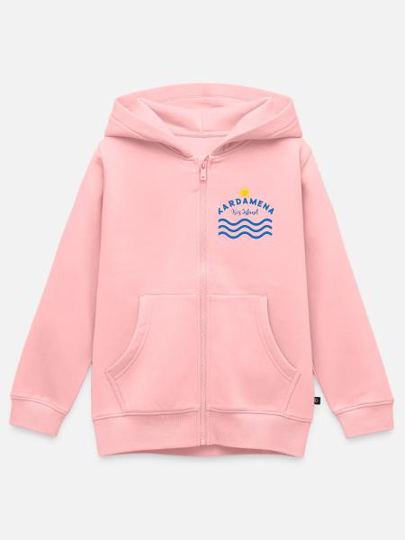 Kardamena Kos Insel Sonnenwellen - Kinder Premium Organic Zip Hoodie - Rosa