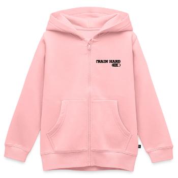 Workout - Kinder Premium Organic Zip Hoodie - Rosa - Vorne - AI Model Kid Female (0cm)