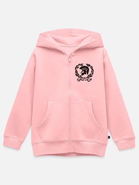 Trojankranz - Kinder Premium Organic Zip Hoodie - Rosa