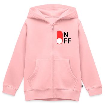 ON/OFF mode - Kids Premium Organic Zip-up Hoodie - rose - Front - AI Model Kid Female (0cm)