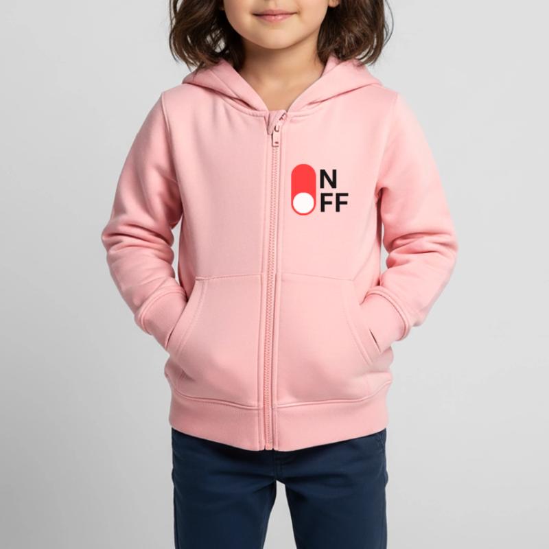 ON / OFF Modus Kinder Premium Organic Zip Hoodie
