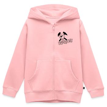 Ruhrpott Pirat - schwarz - Kinder Premium Organic Zip Hoodie - Rosa - Vorne - AI Model Kid Female (0cm)