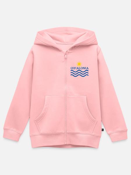Kefalonia-Sonnenwellen - Kinder Premium Organic Zip Hoodie - Rosa