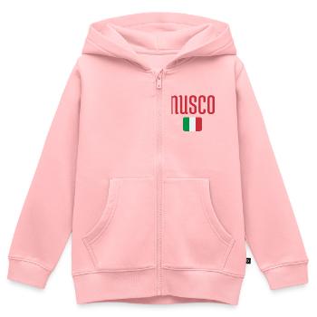 Nusco Italian Flag - Kids Premium Organic Zip-up Hoodie - rose - Front - AI Model Kid Female (0cm)