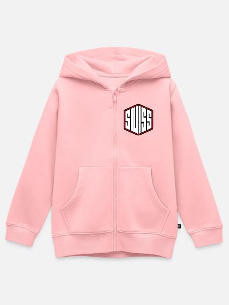 Swiss - Schweiz - Schweizer - Schweizerin - Kinder Premium Organic Zip Hoodie - Rosa