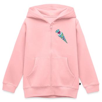 Zuckertüte Schultüte - Kinder Premium Organic Zip Hoodie - Rosa - Vorne - AI Model Kid Female (0cm)