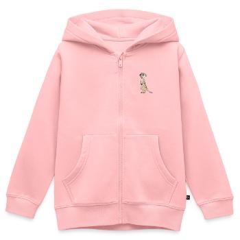 Erdmännchen - Kinder Premium Organic Zip Hoodie - Rosa - Vorne - AI Model Kid Female (0cm)