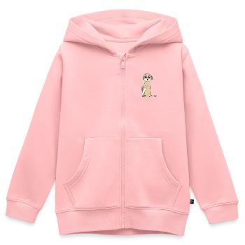 Erdmännchen - Kinder Premium Organic Zip Hoodie - Rosa - Vorne - AI Model Kid Female (0cm)