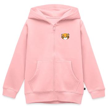 Tiger - Kinder Premium Organic Zip Hoodie - Rosa - Vorne - AI Model Kid Female (0cm)