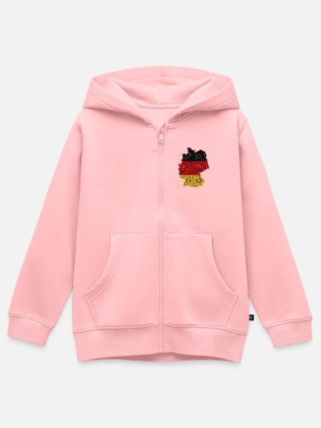 Deutschland - Chip - Kinder Premium Organic Zip Hoodie - Rosa