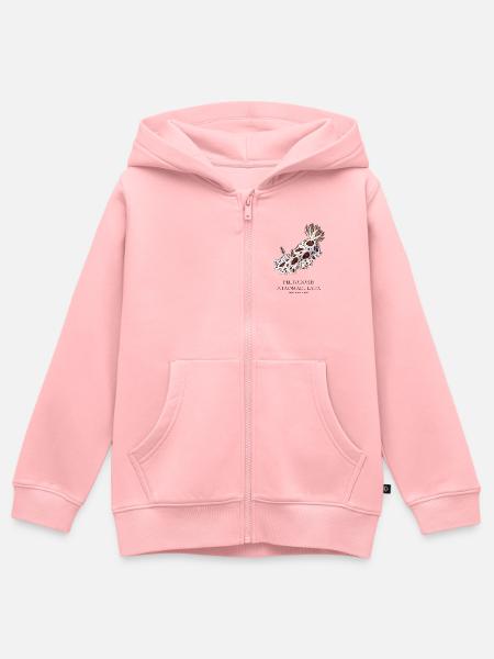 Peltodoris atromaculata – Fleckige Meeresschönheit - Kinder Premium Organic Zip Hoodie - Rosa