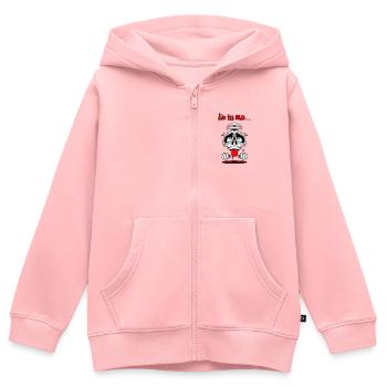 Geheimnisvoller Schädel mit Dreieck - Kinder Premium Organic Zip Hoodie - Rosa - Vorne - AI Model Kid Female (0cm)