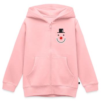 clown - Kinder Premium Organic Zip Hoodie - Rosa - Vorne - AI Model Kid Female (0cm)