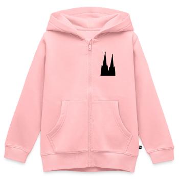 Der Kölner Dom zu Köln - Kinder Premium Organic Zip Hoodie - Rosa - Vorne - AI Model Kid Female (0cm)