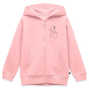 Pole Dance Heel: Schnür-Platform-Stiletto - Kinder Premium Organic Zip Hoodie - Rosa - Vorne - AI Model Kid Female (0cm)