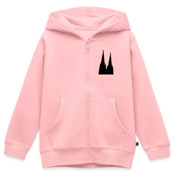 Der Kölner Dom in Köln - Kinder Premium Organic Zip Hoodie - Rosa - Vorne - AI Model Kid Female (0cm)
