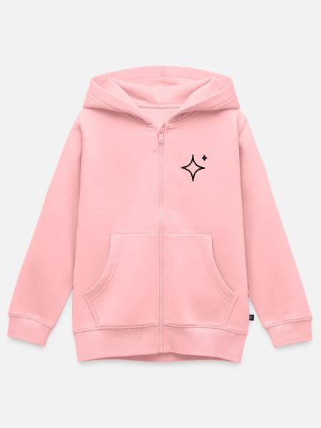 Du funkelst - Kinder Premium Organic Zip Hoodie - Rosa