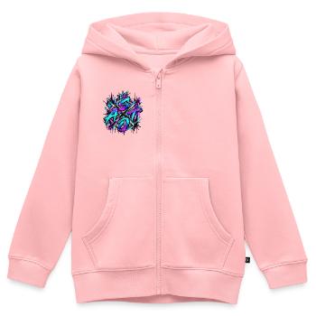 SATO – Street Art Edition 🎨🔥 - Kinder Premium Organic Zip Hoodie - Rosa - Vorne - AI Model Kid Female (0cm)