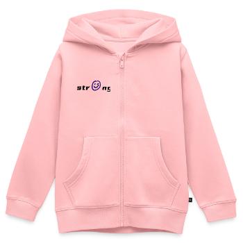 Lebendige -Grafik auf Textil - Kinder Premium Organic Zip Hoodie - Rosa - Vorne - AI Model Kid Female (0cm)