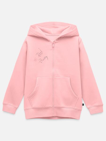 Roter Burry! - Kinder Premium Organic Zip Hoodie - Rosa