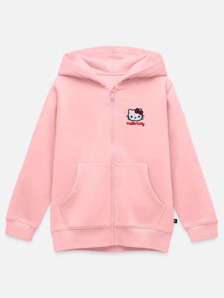Hello Kitty Stick Portrait - Kinder Premium Organic Zip Hoodie - Rosa