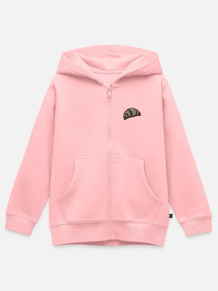 Croissant - Kinder Premium Organic Zip Hoodie - Rosa