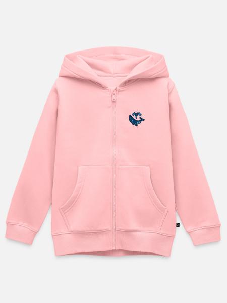 Whale - Kinder Premium Organic Zip Hoodie - Rosa