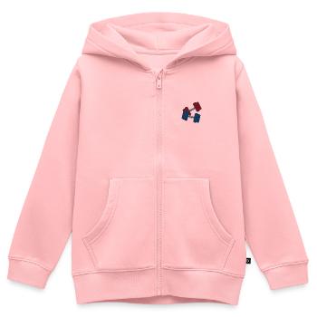 Hanteln - Kinder Premium Organic Zip Hoodie - Rosa - Vorne - AI Model Kid Female (0cm)
