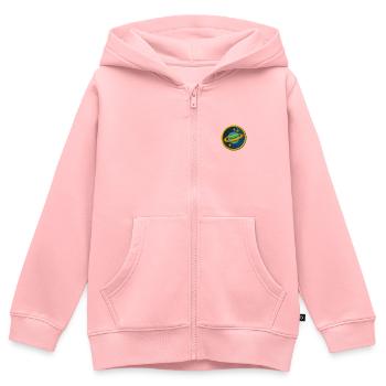 Saturn - Kinder Premium Organic Zip Hoodie - Rosa - Vorne - AI Model Kid Female (0cm)