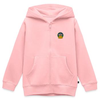 UFO - Kids Premium Organic Zip-up Hoodie - rose - Front - AI Model Kid Female (0cm)
