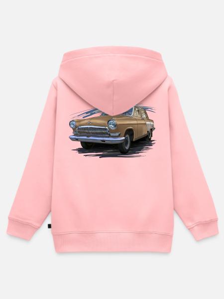Wolga - Kinder Premium Organic Zip Hoodie - Rosa