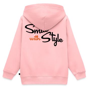 lustige Sprüche - Kinder Premium Organic Zip Hoodie - Rosa - Hinten - AI Model Kid Female (0cm)
