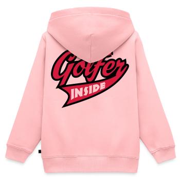 golf - Sweat Premium à capuche zippé enfant bio - rose - Dos - AI Model Kid Female (0cm)