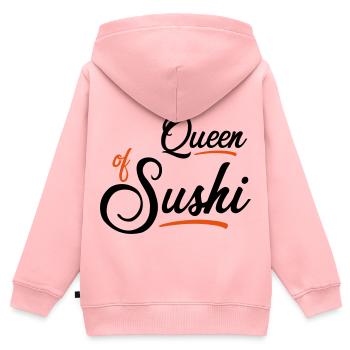 Sushi - Kinder Premium Organic Zip Hoodie - Rosa - Hinten - AI Model Kid Female (0cm)