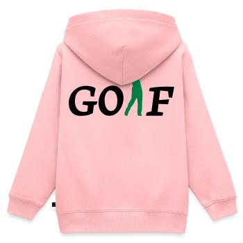golf - Sweat Premium à capuche zippé enfant bio - rose - Dos - AI Model Kid Female (0cm)