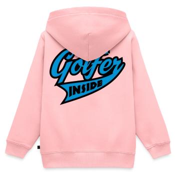 golf - Sweat Premium à capuche zippé enfant bio - rose - Dos - AI Model Kid Female (0cm)