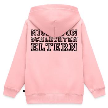Nicht von schlechten Eltern - Kinder Premium Organic Zip Hoodie - Rosa - Hinten - AI Model Kid Female (0cm)