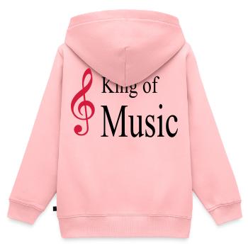 musik - Kinder Premium Organic Zip Hoodie - Rosa - Hinten - AI Model Kid Female (0cm)