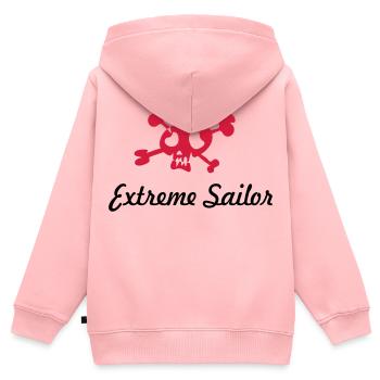 segeln - Kinder Premium Organic Zip Hoodie - Rosa - Hinten - AI Model Kid Female (0cm)