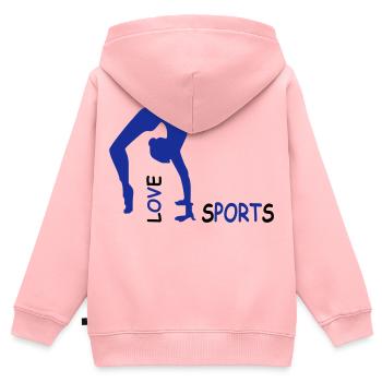 sports - Kids Premium Organic Zip-up Hoodie - rose - Back - AI Model Kid Female (0cm)