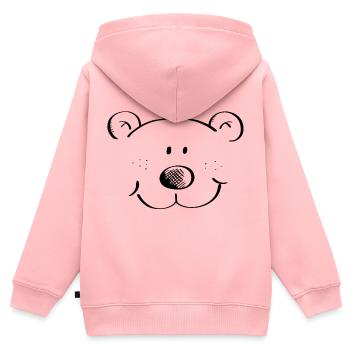Bärchen Kopf - Bär - Bären - Teddybär - Grizzly - Kinder Premium Organic Zip Hoodie - Rosa - Hinten - AI Model Kid Female (0cm)