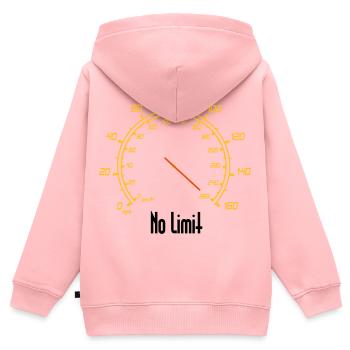 Compteur de vitesse, sans limite - Sweat Premium à capuche zippé enfant bio - rose - Dos - AI Model Kid Female (0cm)