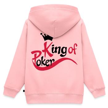 poker - Kinder Premium Organic Zip Hoodie - Rosa - Hinten - AI Model Kid Female (0cm)
