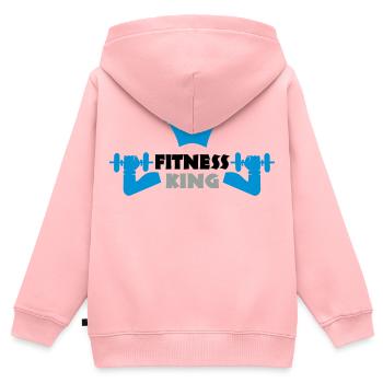 sport - Kinder Premium Organic Zip Hoodie - Rosa - Hinten - AI Model Kid Female (0cm)