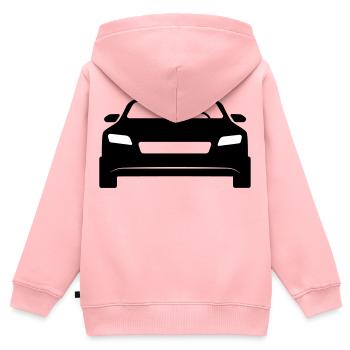 Sportwagen - Kinder Premium Organic Zip Hoodie - Rosa - Hinten - AI Model Kid Female (0cm)
