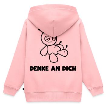 Voodoo Puppe - Kinder Premium Organic Zip Hoodie - Rosa - Hinten - AI Model Kid Female (0cm)