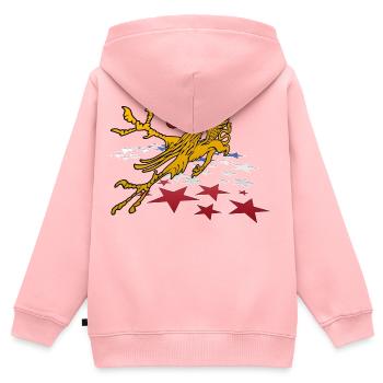 Rostocker Greif 3D - Kinder Premium Organic Zip Hoodie - Rosa - Hinten - AI Model Kid Female (0cm)