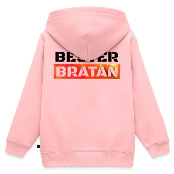 Bester Bratan Bruder Kumpel Digga - Kinder Premium Organic Zip Hoodie - Rosa - Hinten - AI Model Kid Female (0cm)