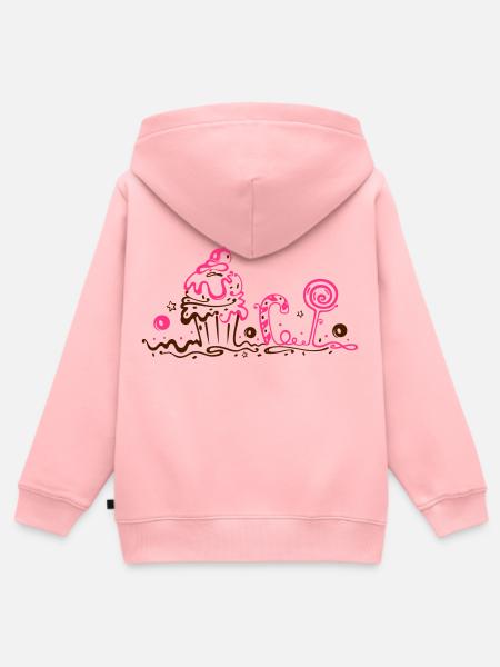 Cupcake, Süßigkeiten, sweets - Kinder Premium Organic Zip Hoodie - Rosa